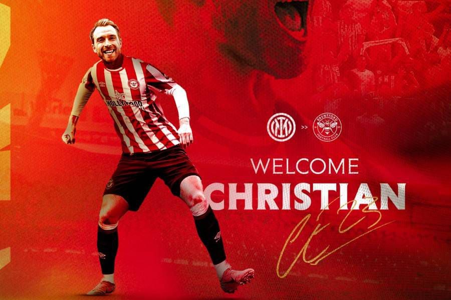 Christian Eriksen fue anunciado como nuevo refuerzo del Brentford.