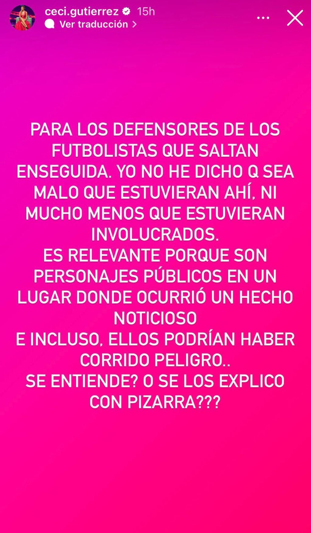 LRBRB77KUFBHZDFKNX7TOSKV3Q Además, la periodista hizo frente a la criticas de los haters por compartir los registros en redes sociales