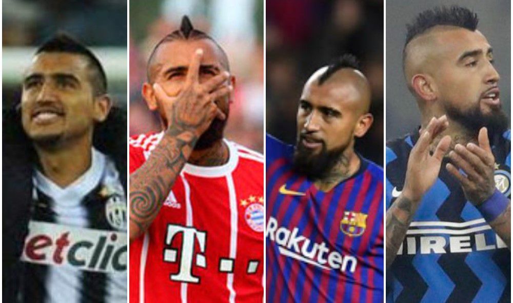 Los clubes en los que Arturo Vidal festejó títulos en Europa.