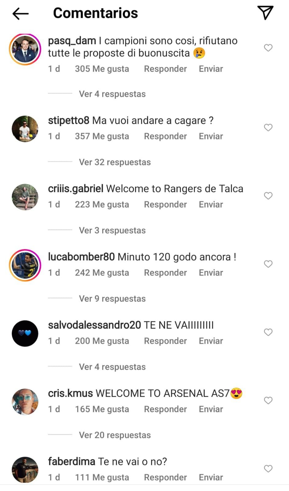 Comentarios Alexis Sánchez