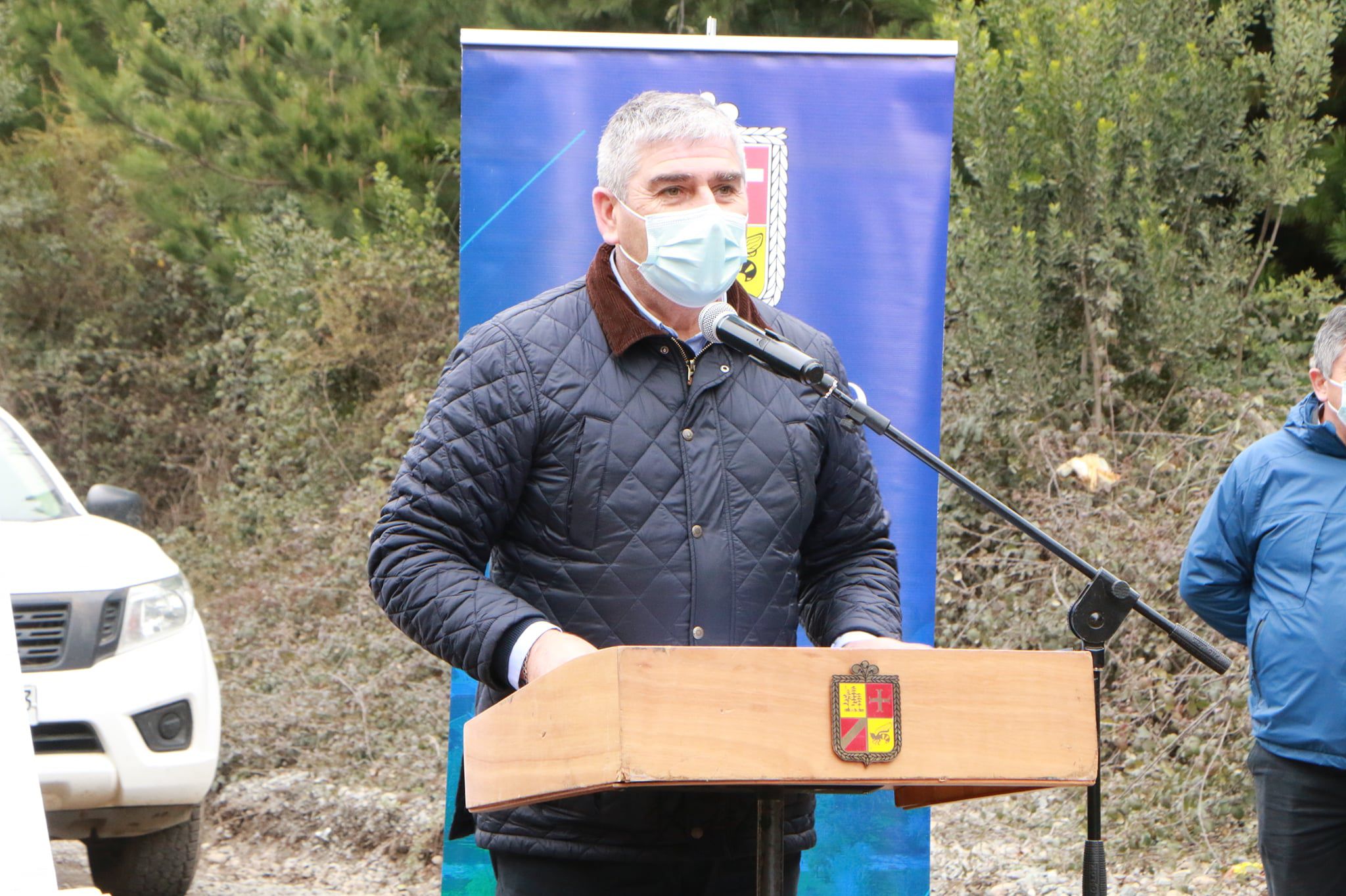 Carlos Chandía, en un acto como alcalde de Coihueco 