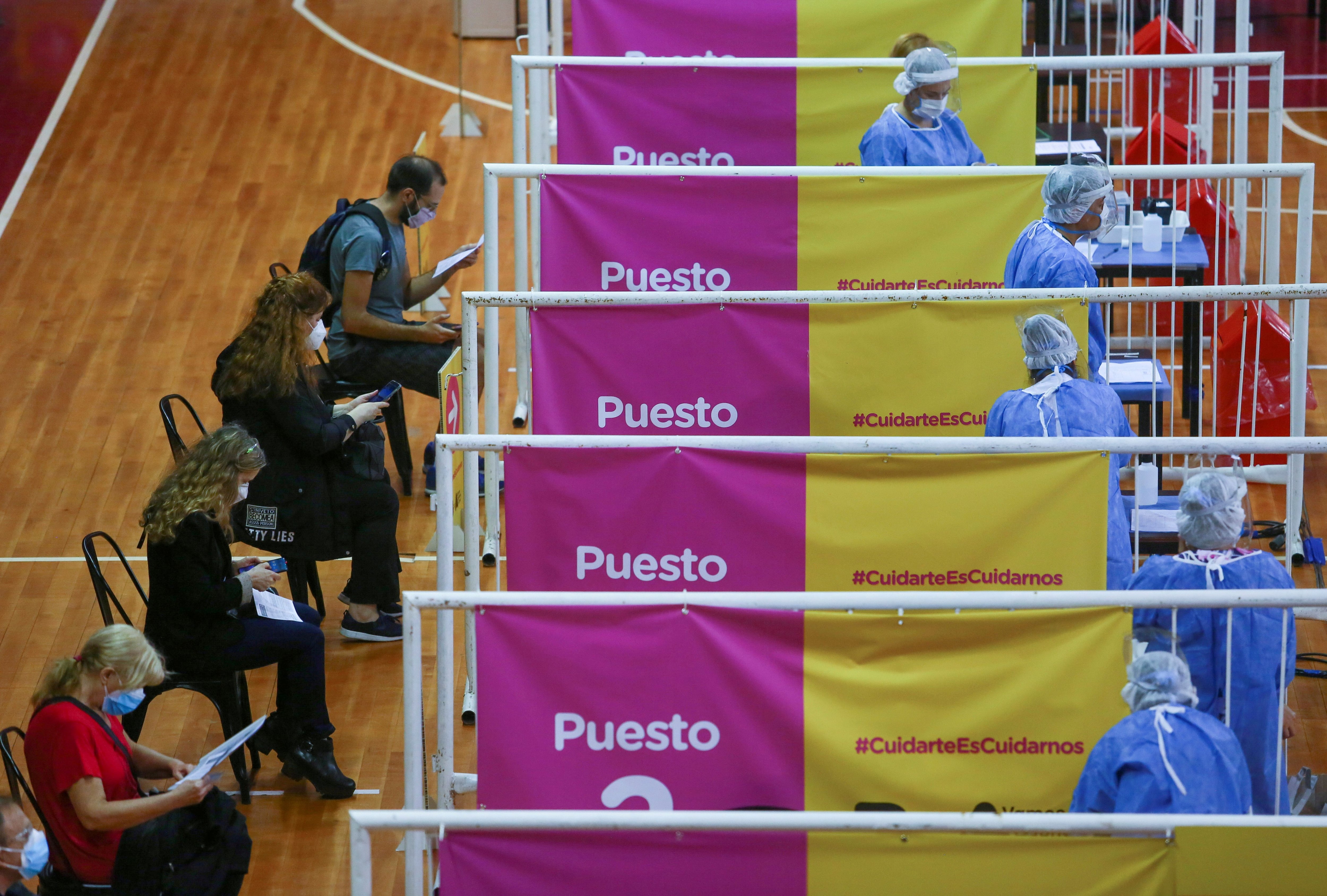 FILE PHOTO: Coronavirus disease (COVID-19) vaccination in Buenos Aires