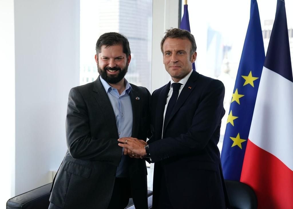 Reunión del Presidente Gabriel Boric con su par de Francia, Emmanuel Macron.