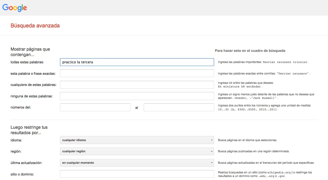 tips google busqueda avanzada
