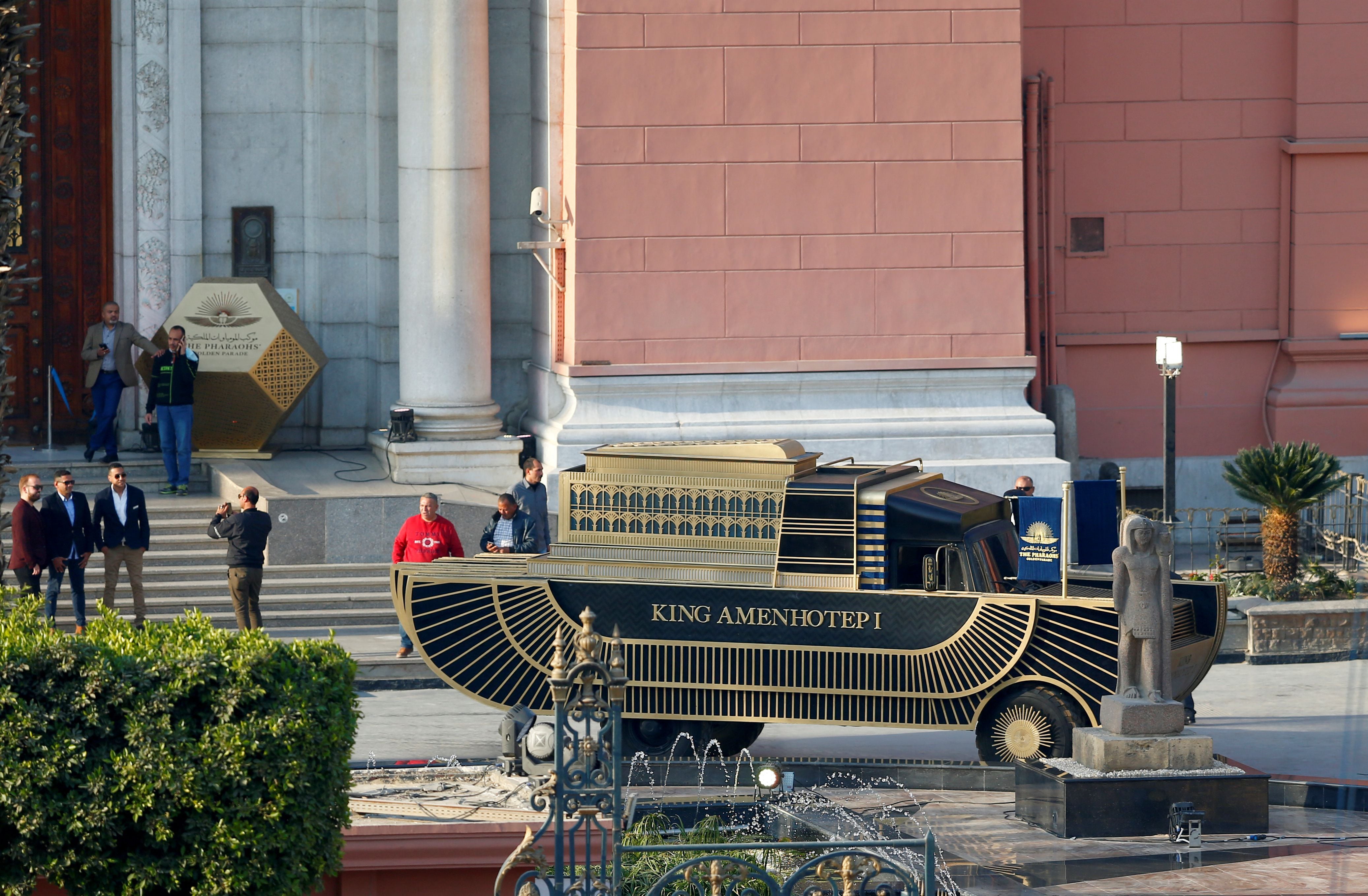 FILE PHOTO: Transfer of mummies from the Egyptian Museum to the National Museum of Egyptian Civilization, in Cairo