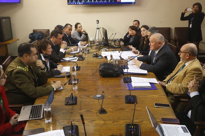 La ministra Carolina Tohá durante la sesión de comisión investigadora de Inteligencia y Crimen Organizado de la Cámara de Diputados.