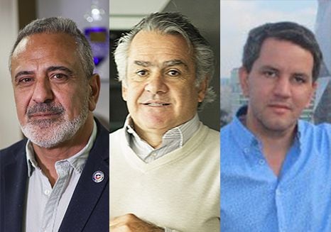 Pablo Milad, Fernando Aguad y Lorenzo Antillo, los postulantes a la presidencia de la ANFP.