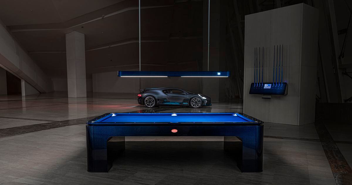Bugatti crea una mesa de billar inspirada en el diseño del Divo