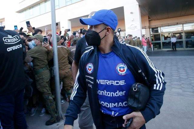 Alexis Sánchez, rumbo a un entrenamiento en Calama