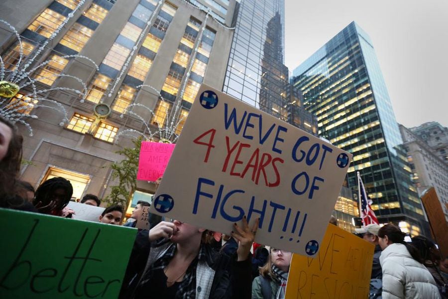 Las protestas en Estados Unidos luego del triunfo de Trump La Tercera