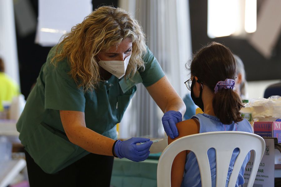 Children and young people COVID-19 vaccination continues in Andalucia, Spain