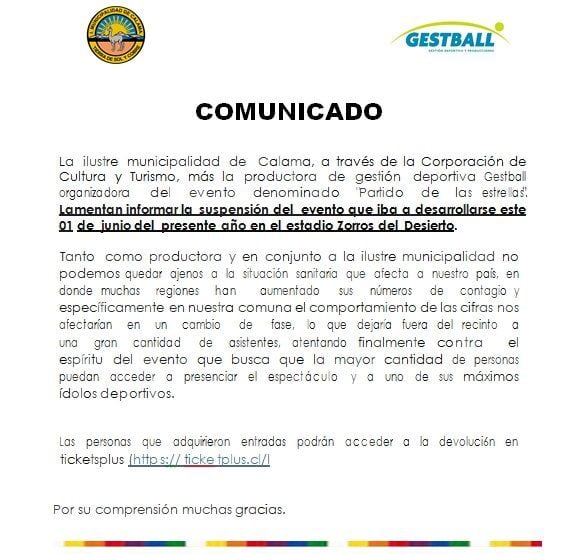 Comunicado Calama