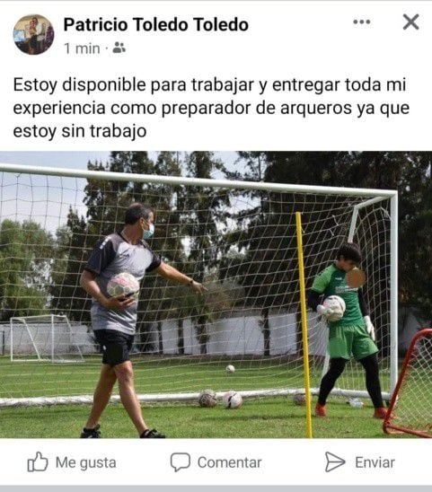 La publicación de Patricio Toledo en Facebook.