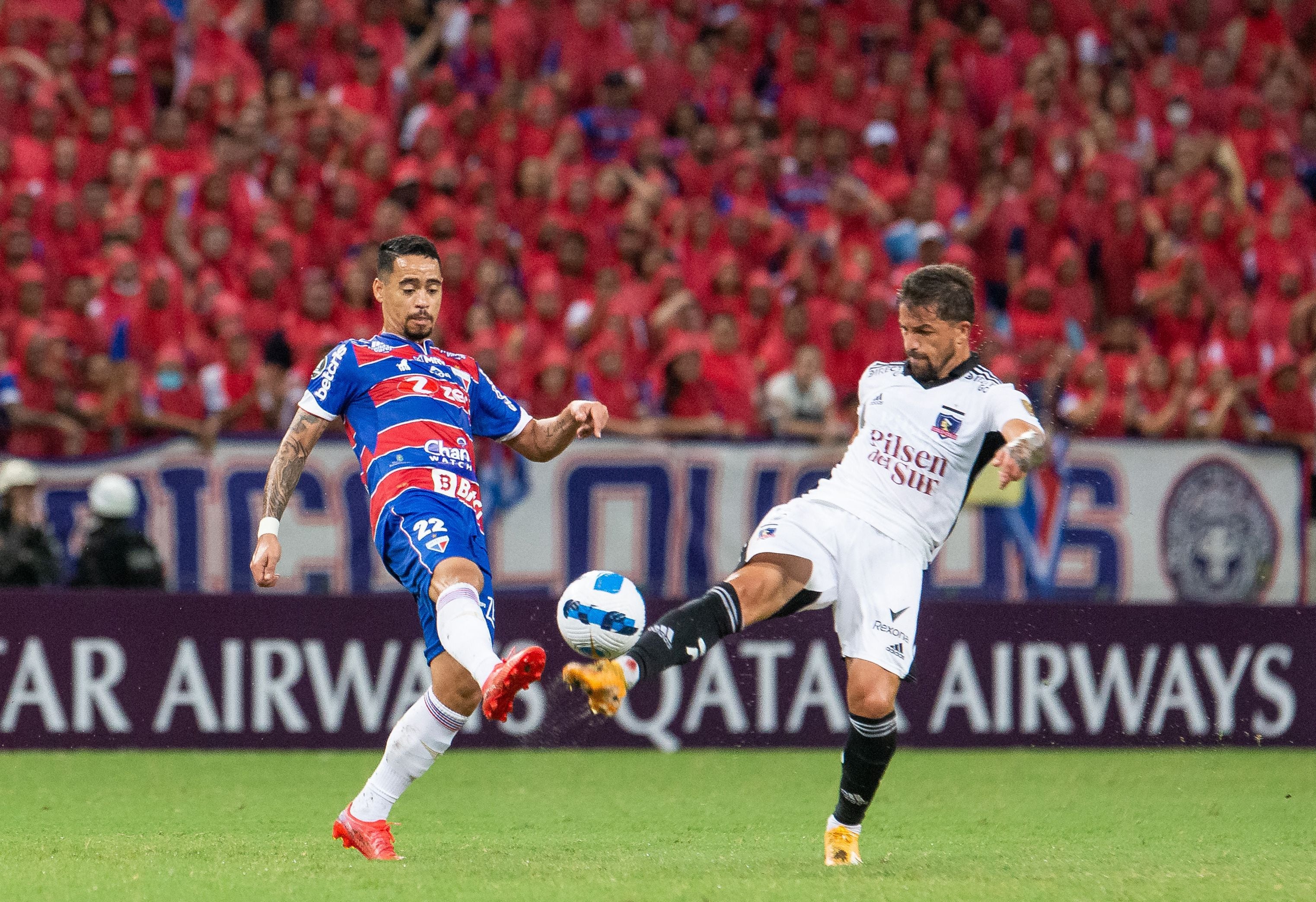 Gabriel Costa, en el partido ante Fortaleza, por la Copa Libertadores 