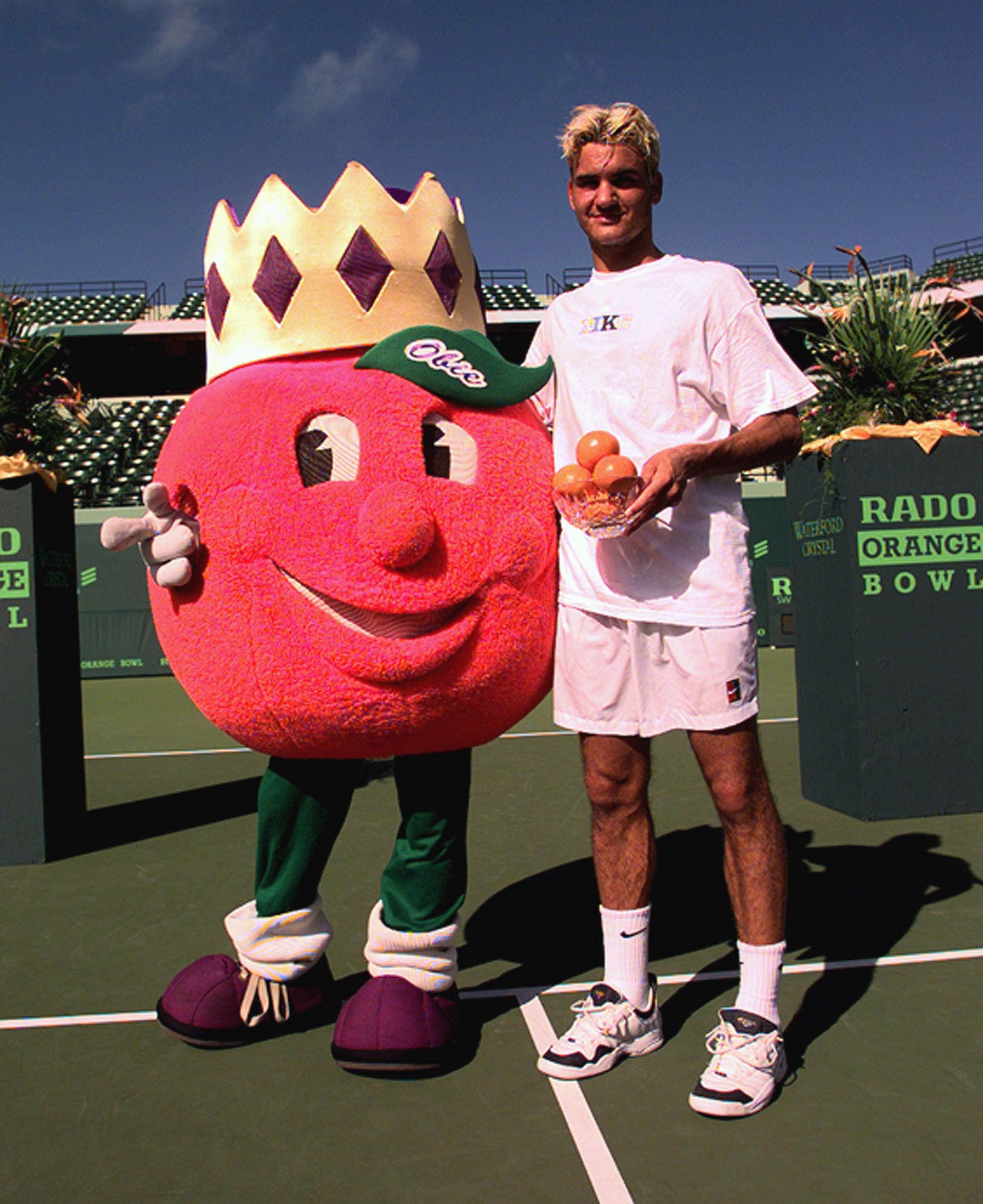 Roger Federer Of Switzerland Winner Of Boys 18's Junior Tennis Event Held Over