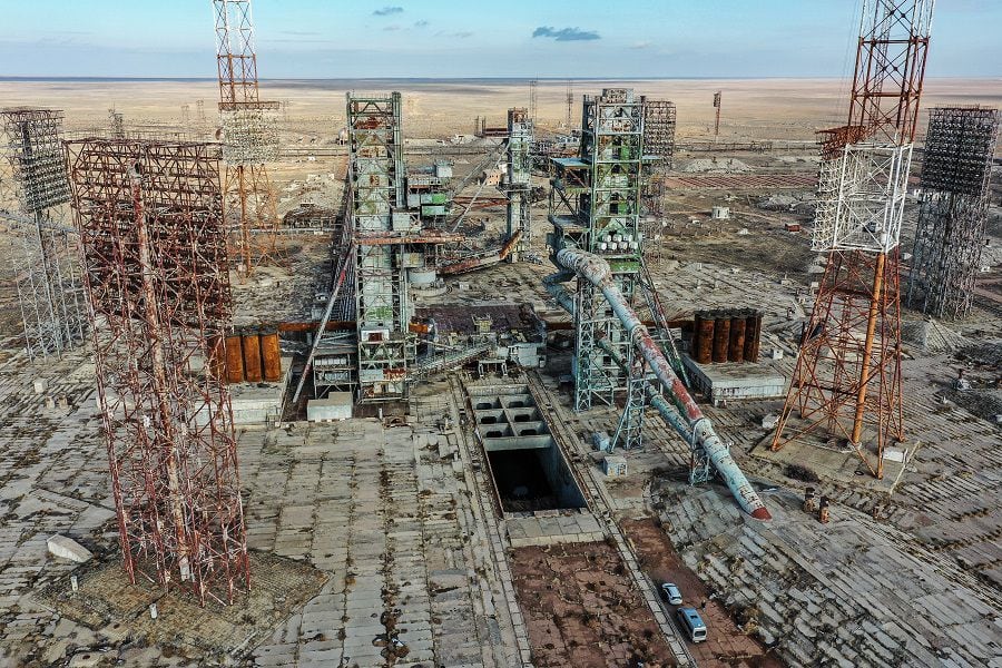 Buran spacecraft at Baikonur Cosmodrome