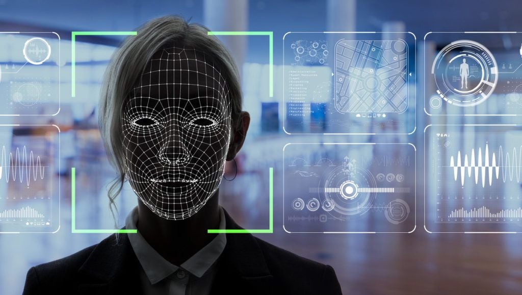 Facial Recognition System concept.