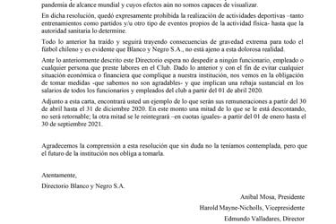 La carta con que ByN le impuso el recorte salarial a sus trabajadores - La  Tercera