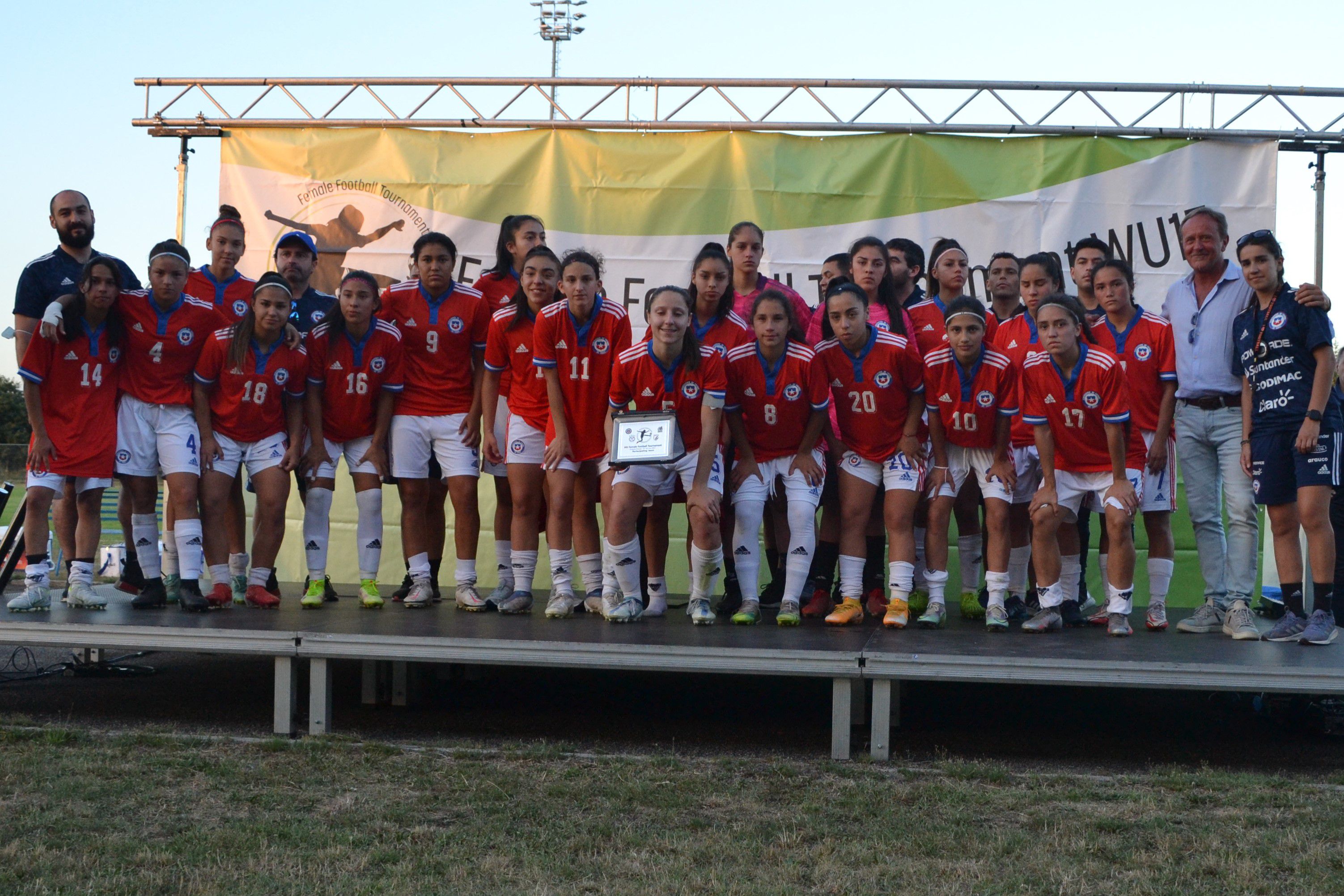 Chile, durante la ceremonia de cierre del torneo.