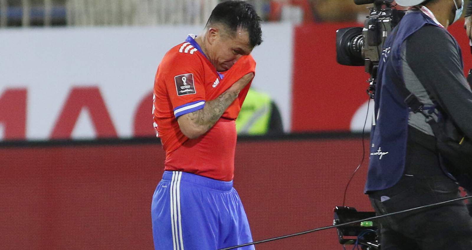 Gary Medel, en un partido de la Selección.