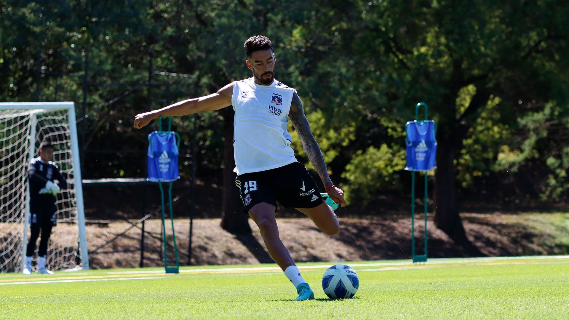 Juan Manuel Lucero, en la pretemporada alba