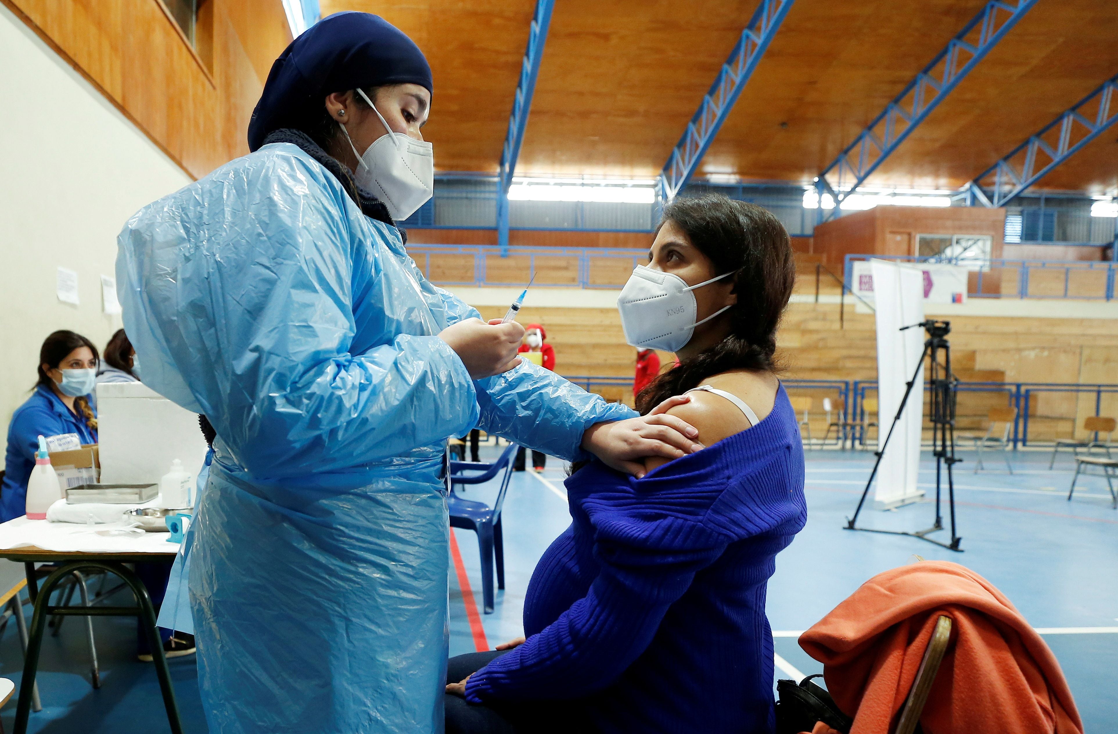 FILE PHOTO: Chile has designated pregnant women a COVID-19 vaccination priority