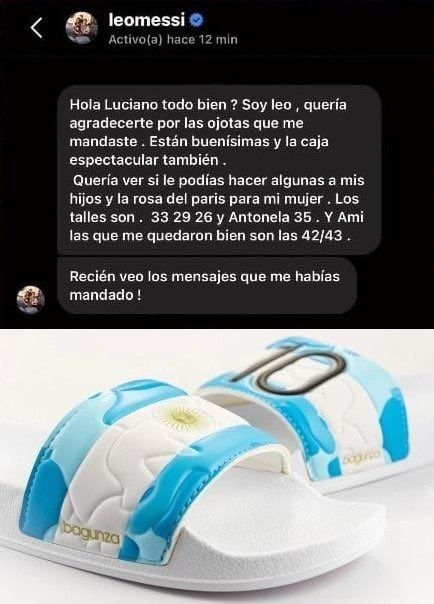 El mensaje de agradecimiento de Messi.