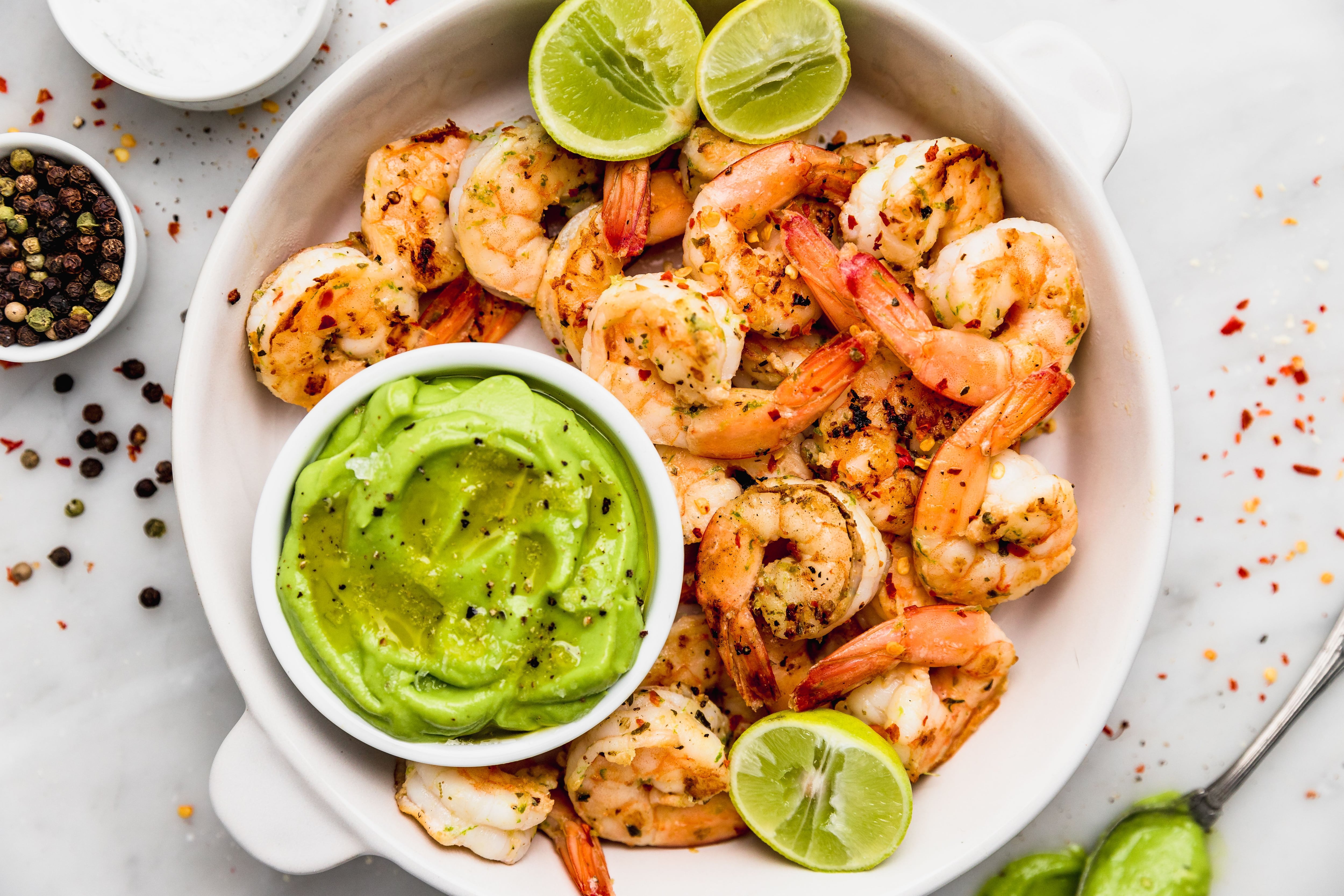 camarones con palta