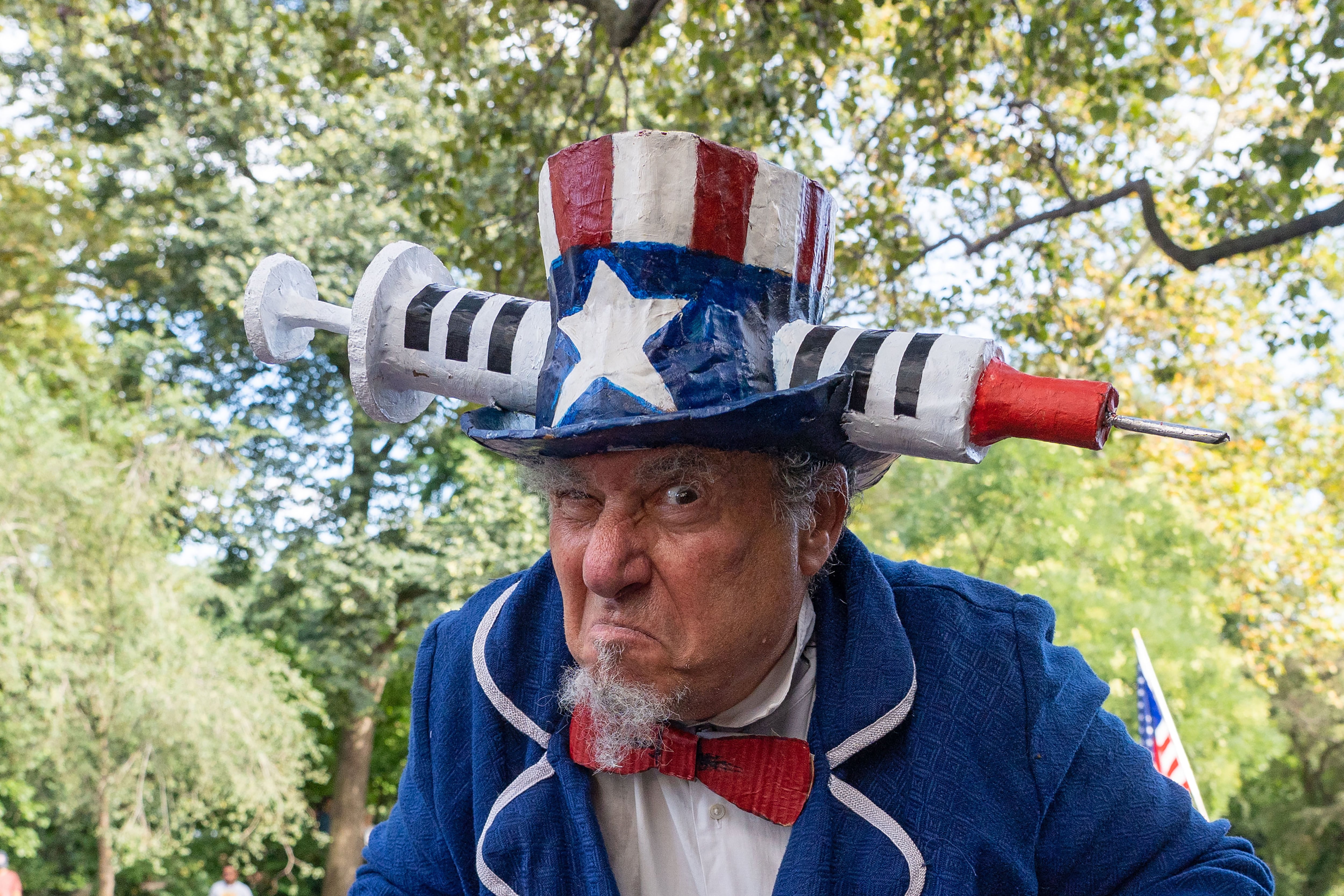 Republicans Rally Outside Gracie Mansion Against COVID Vaccine Mandate in New York, US - 15 Aug 2021