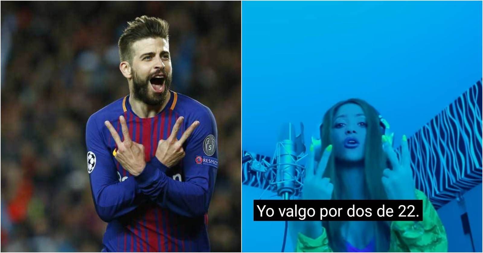 Piqué le dedicó los pocos goles de su carrera a Shakira con este gesto