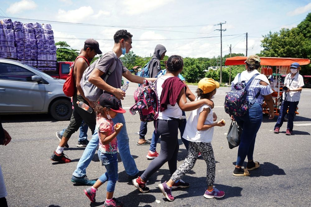 Migrantes centroamericanos camino a la frontera norte de México. Foto: MSF.