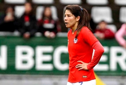 Carla Guerrero, en un partido por Las Rojas.