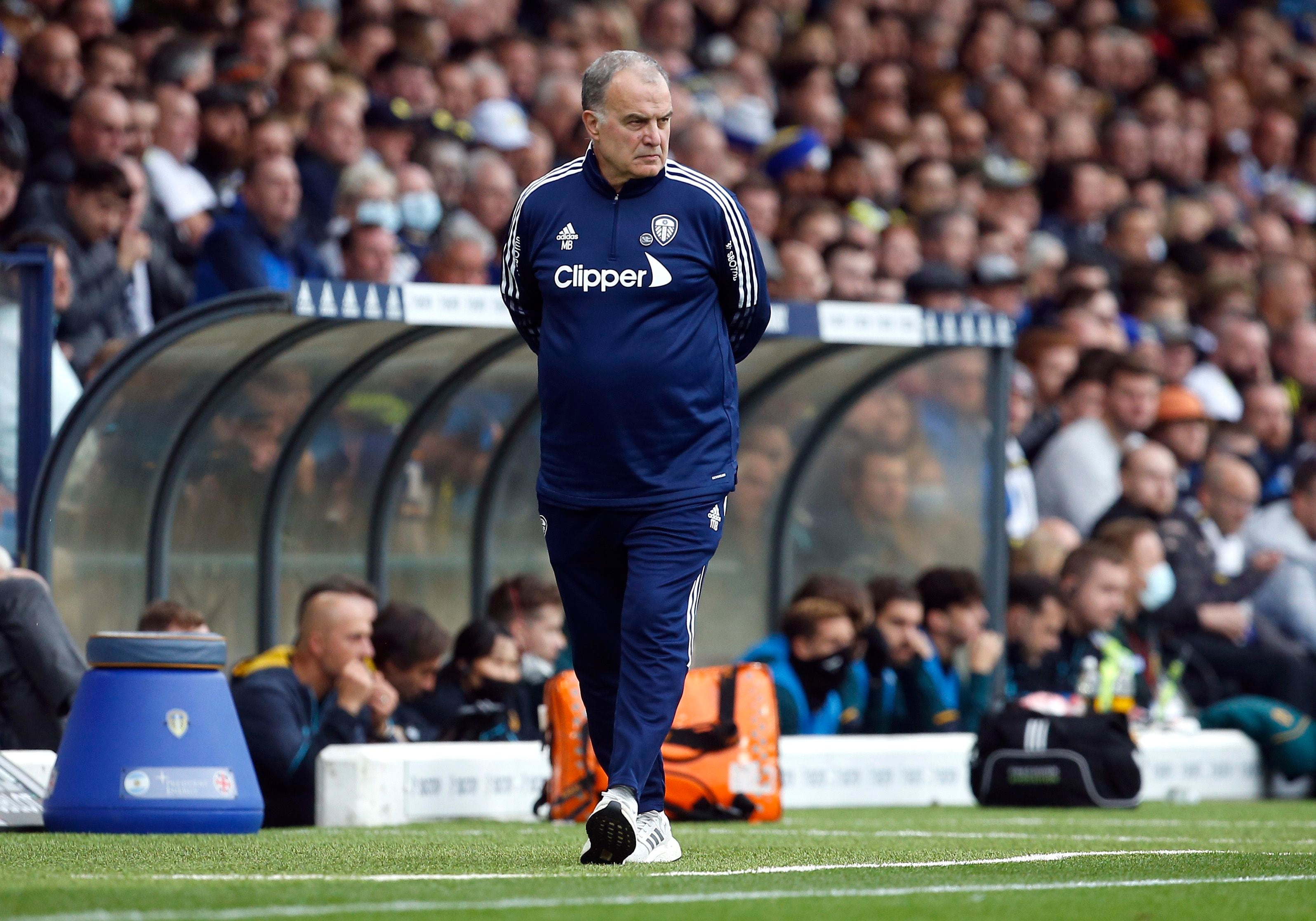 Marcelo Bielsa, en el duelo entre el Leeds United y el Wolverhampton