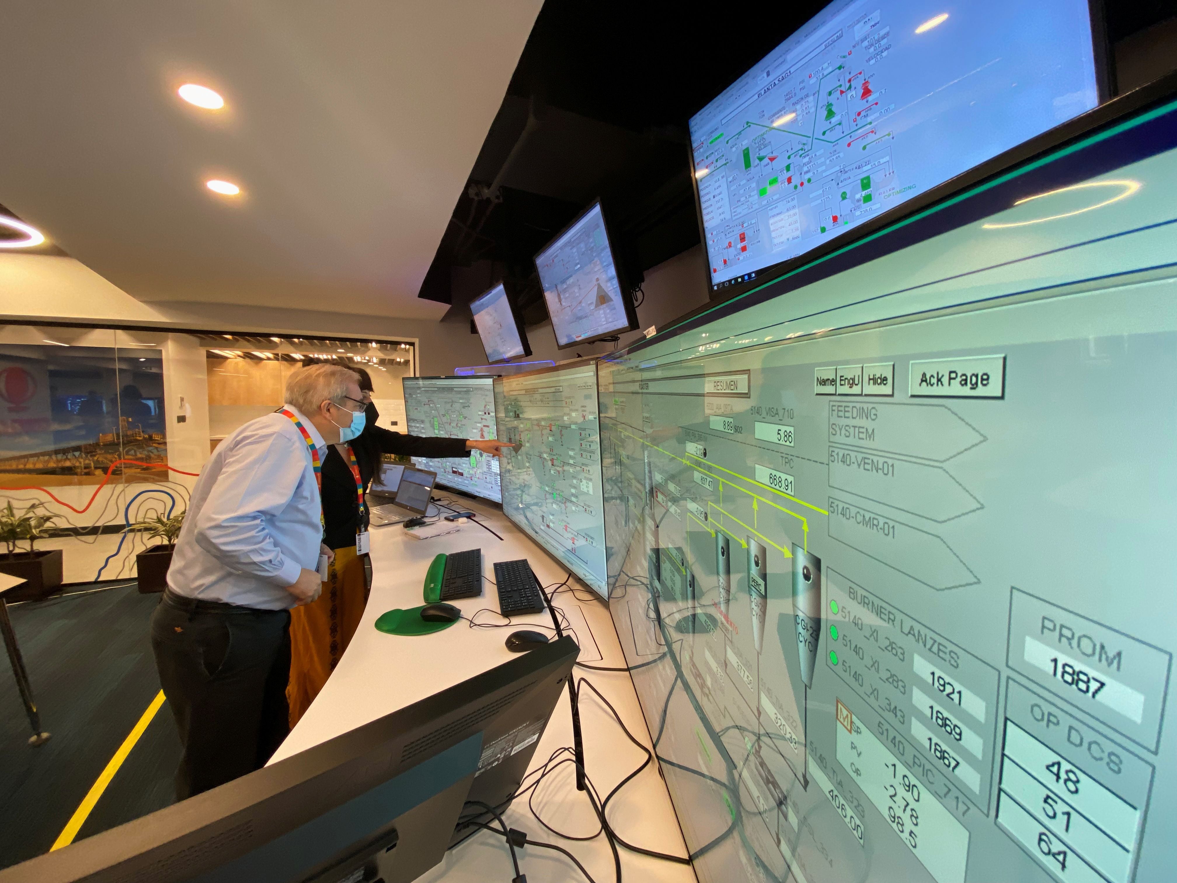 Codelco virtual operations center in Santiago