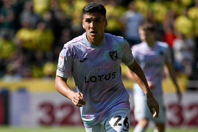 Marcelino Núñez recibió los halagos de su técnico tras anotar un golazo en la caída del Norwich en la Championship.