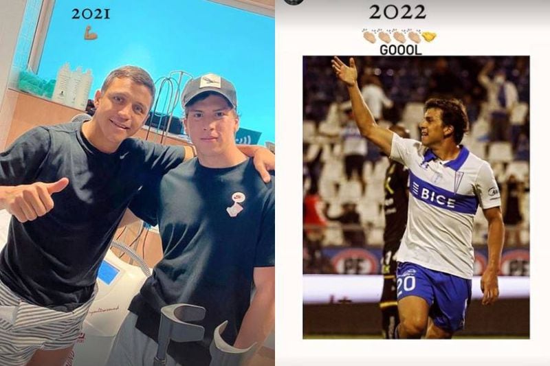 Las historias que compartió Alexis Sánchez sobre Gonzalo Tapia, enseñando la diferencia entre 2021 y 2022 para el jugador cruzado.