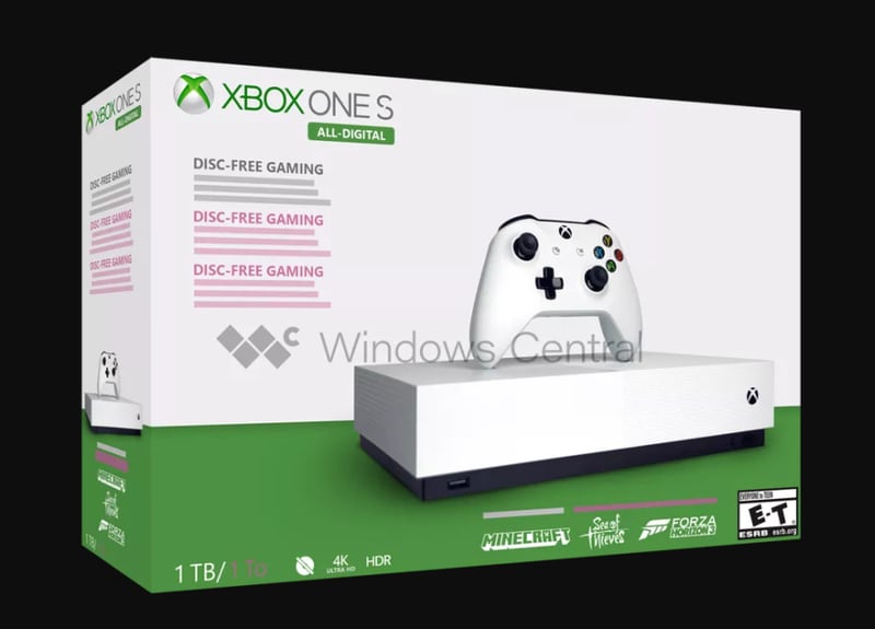 La nueva consola Xbox One S All-Digital Edition sin lector de discos podría  salir en mayo