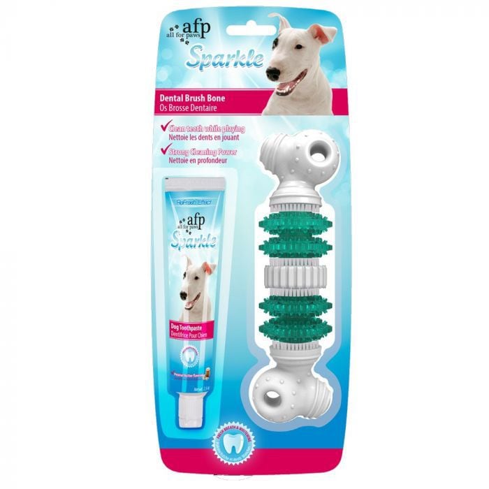 Juguete Cepillo y Pasta Dental Sparkle para Perros