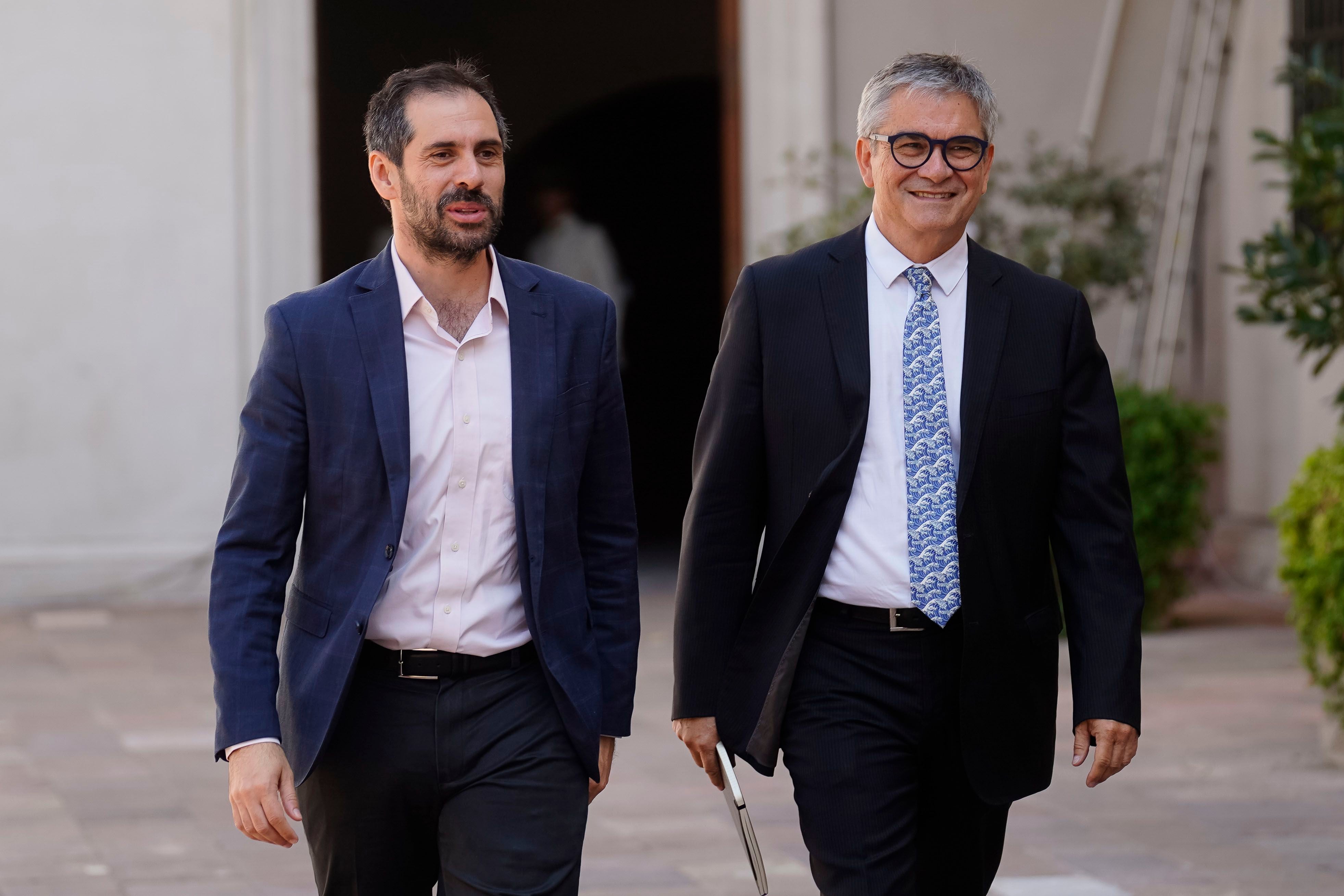 MINISTRO DE ECONOMIA  NICOLAS GRAU JUNTO AL MINISTRO DE HACIENDA, MARIO MARCEL