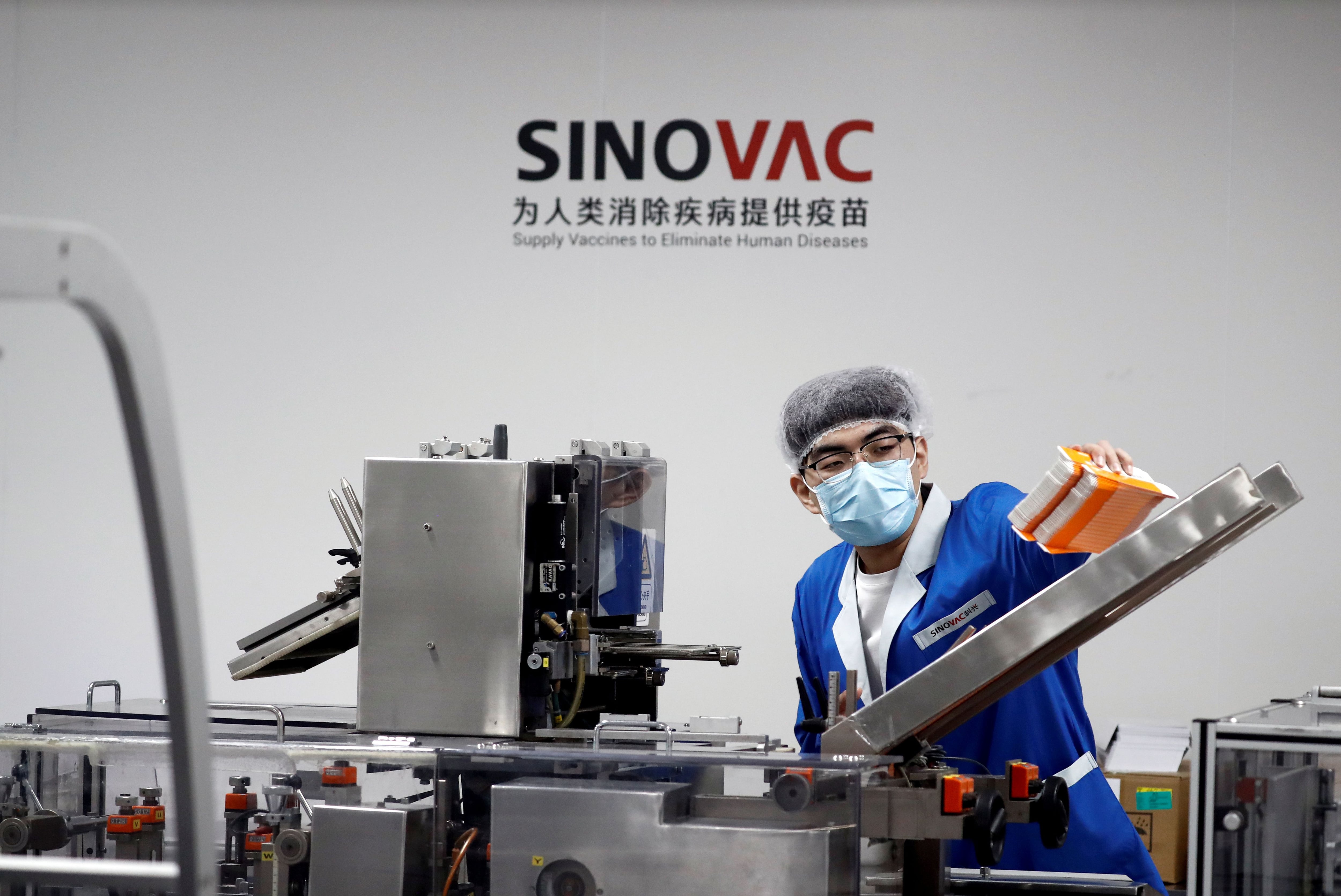 FILE PHOTO: Media tour at Chinese vaccine maker Sinovac Biotech in Beijing