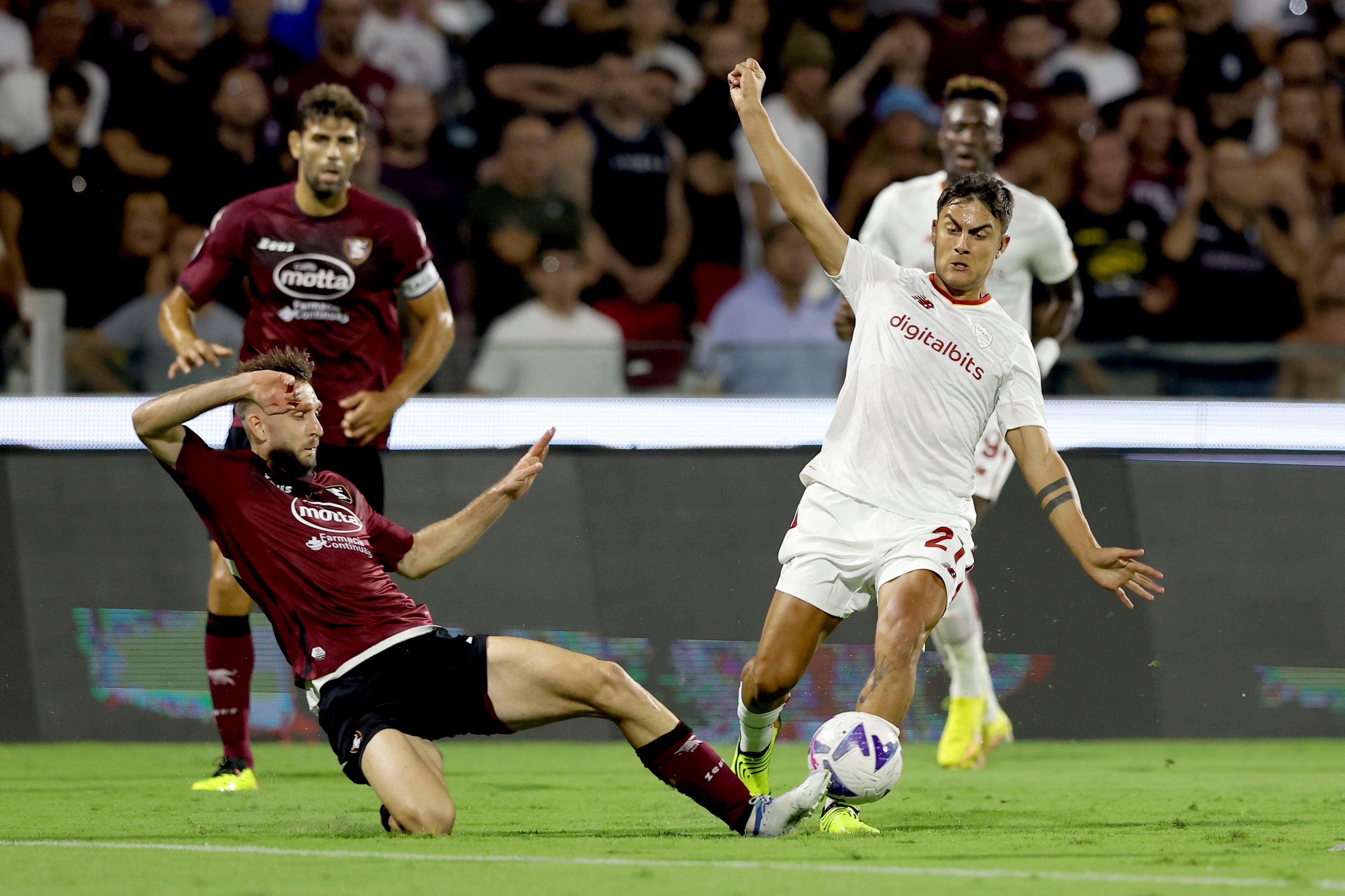 El cuestionado Dybala, en el duelo entre la Roma y la Salernitana de Diego Valencia