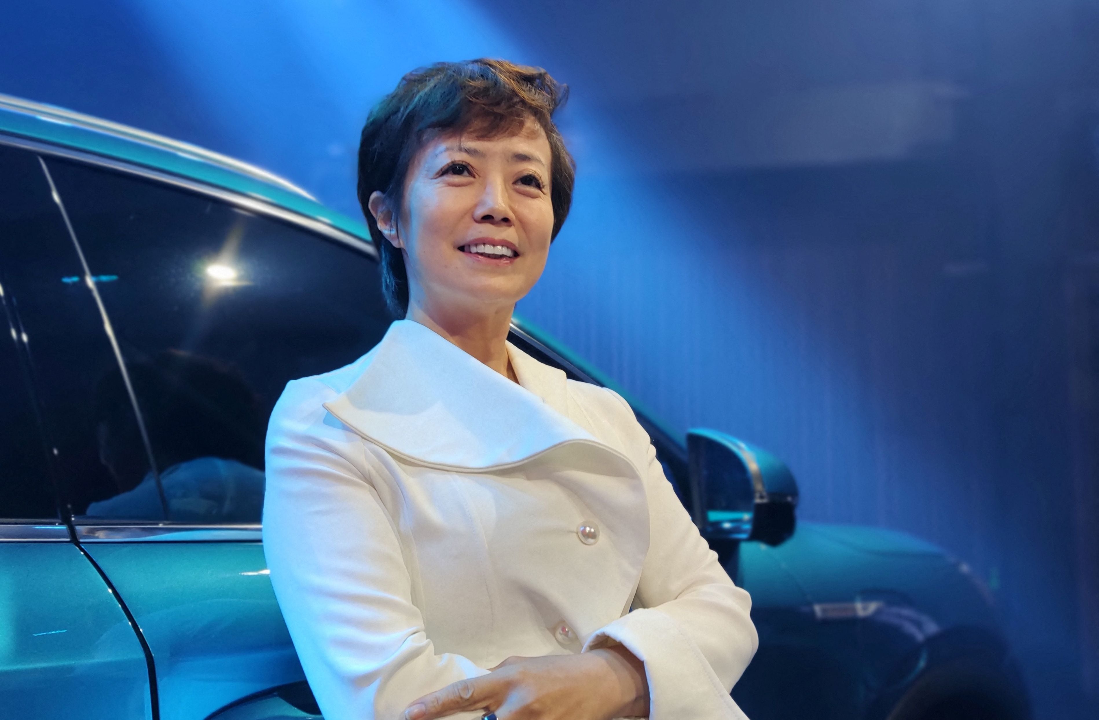 Executive Vice President of BYD and the President of BYD Americas, Stella Li poses for a picture during an interview with Reuters in Sao Paulo