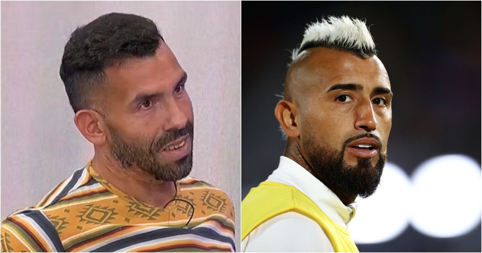 Carlos Tevez y Arturo Vidal.