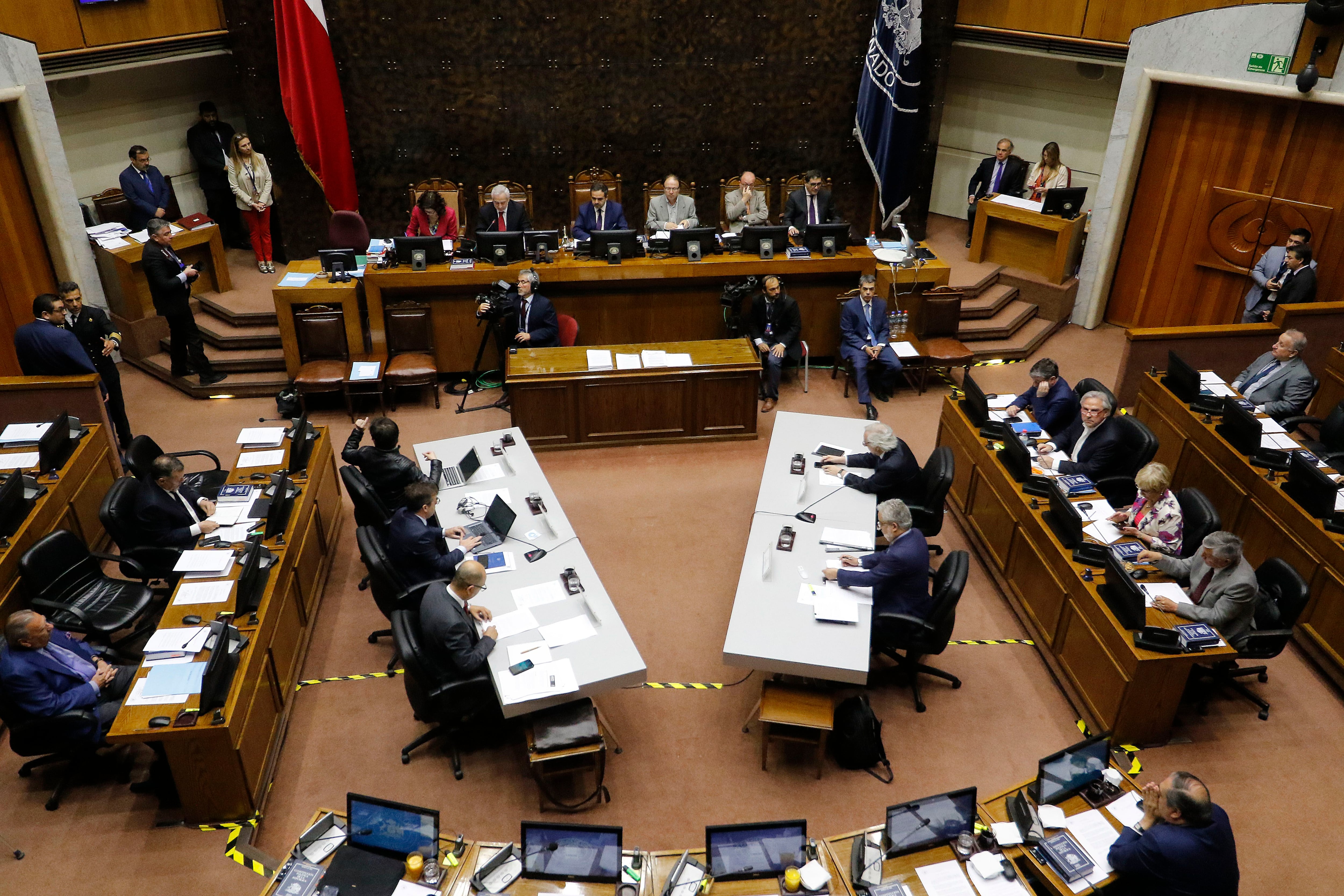 Sesion del Senado por acusacion constitucional contra Andres Chadwick. 10/12/2019