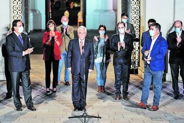 El estudiado mensaje de Piñera y la intensa jornada que se vivió en La Moneda