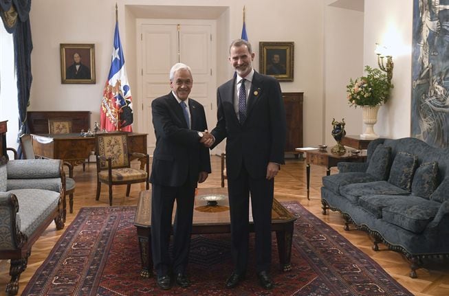 piñera y rey felipe