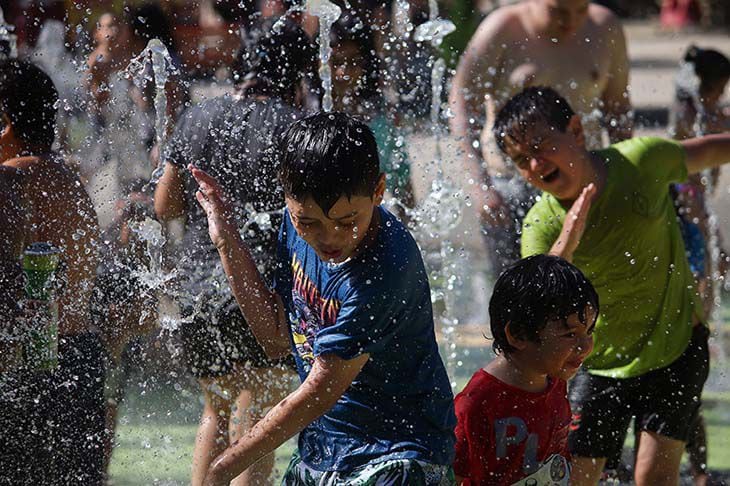 Altas temperaturas en la zona central