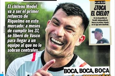 La portada de Olé donde hablan del eventual regreso de Gary Medel a Boca Juniors.