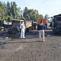Ataque incendiario en Lautaro termina con 16 máquinas quemadas