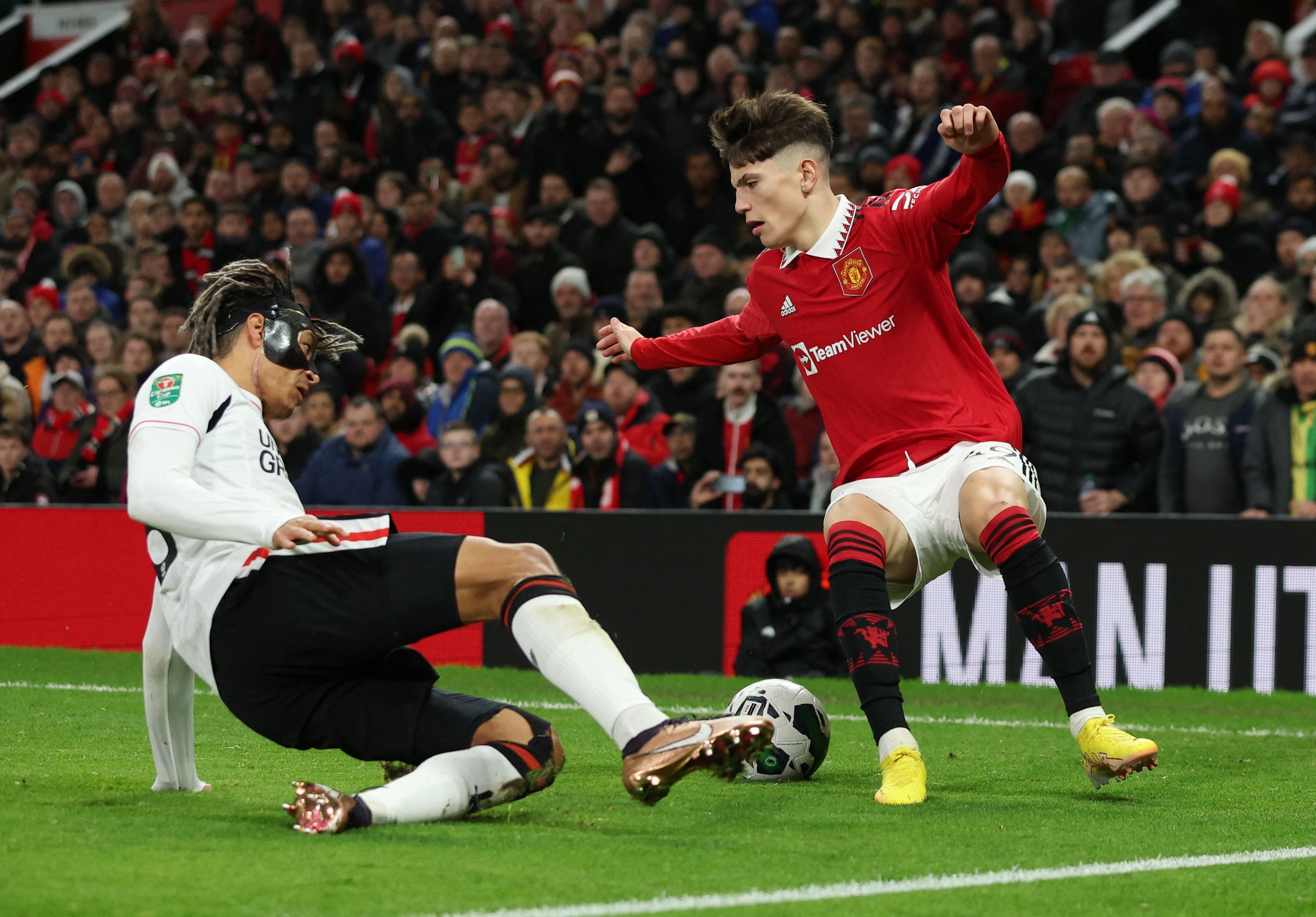 Alejandro Garnacho, en acción por el Manchester United